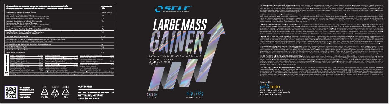 Self Omninutrition - Large Mass Gainer - 2 Kg