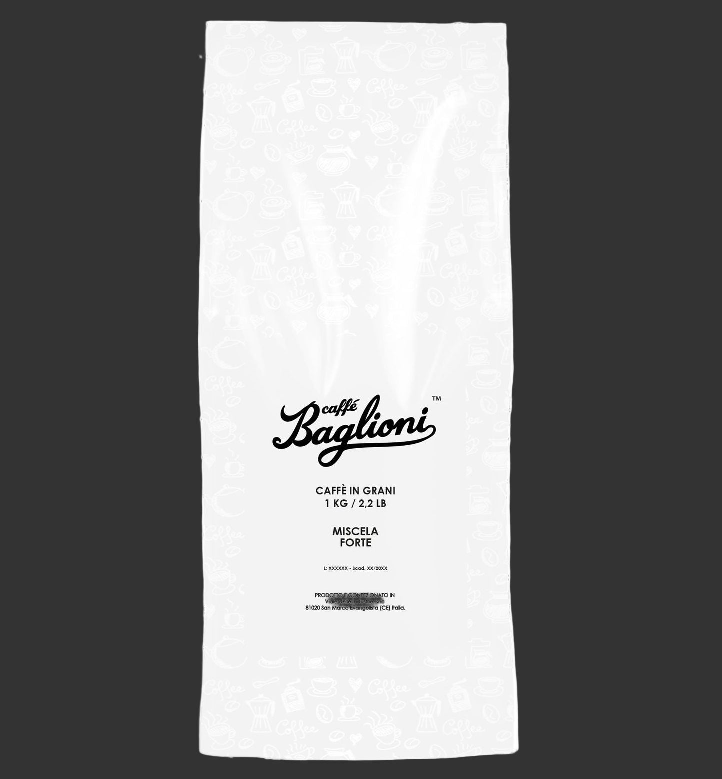 Caffè Baglioni gusto Forte in Grani 1 Kg