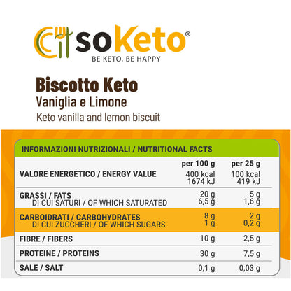 Biscotti Keto Vaniglia e Limone
