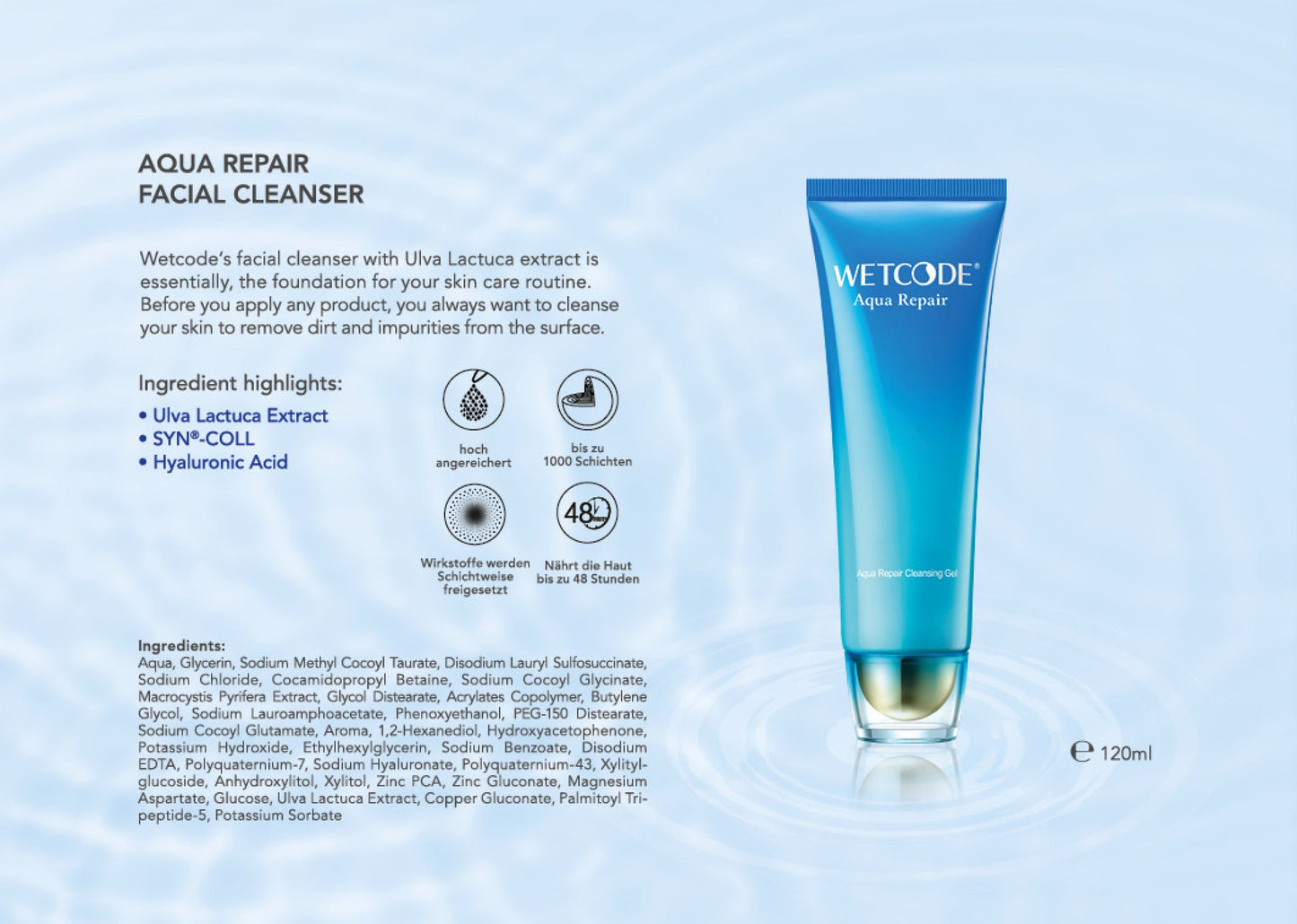 WETCODE - Aqua Repair Facial Cleanser 125ml