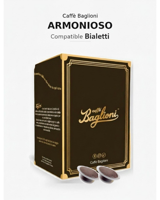Caffè Baglioni - Armonioso  - Compatibile Bialetti - 50 Capsule