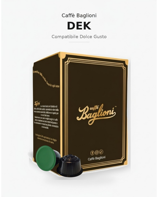 Caffè Baglioni - Decaffeinato - Compatibile Dolce Gusto - confezione da  40 capsule