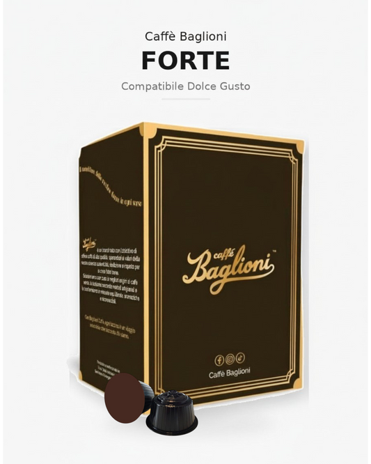 Caffè Baglioni - Gusto Forte - Compatibile Dolce Gusto - confezione da  40 capsule