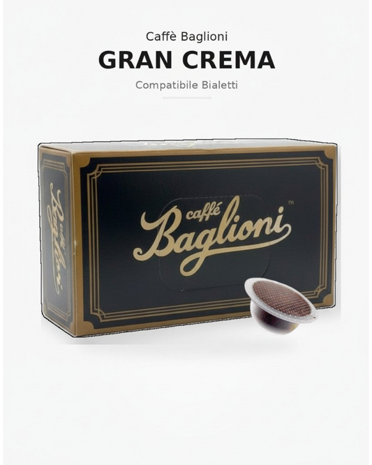 Caffè Baglioni -  Gran Crema - Compatibile Bialetti - 96 capsule