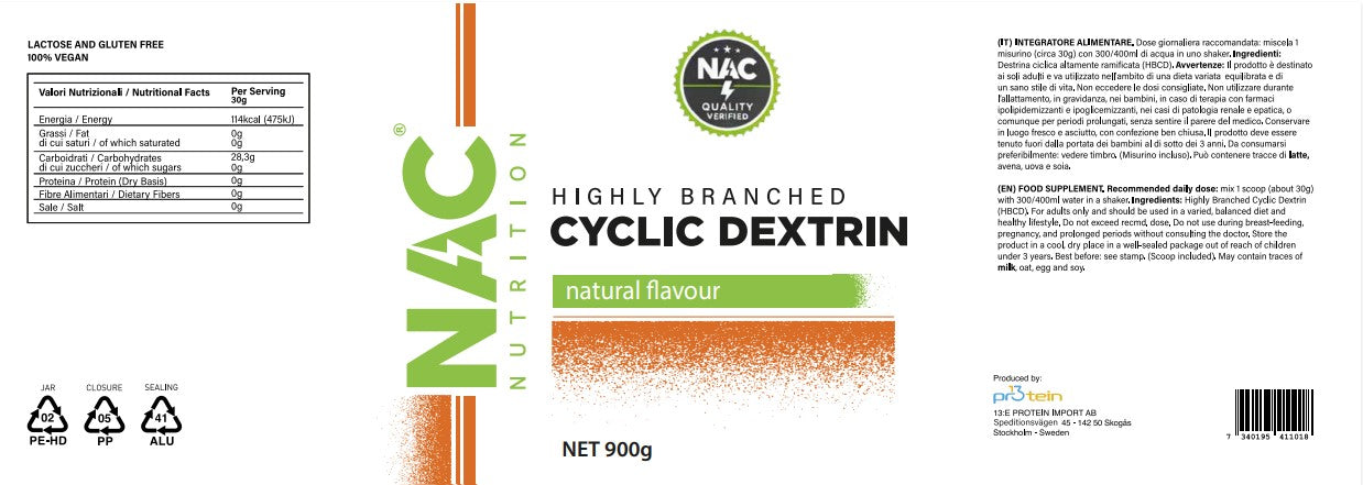 NAC Nutrition Cyclic Dextrine 900 grammi