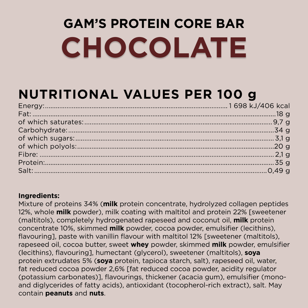 Gam's Barretta Proteica Cioccolato 50 grammi