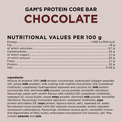 Gam's Barretta Proteica Cioccolato 50 grammi