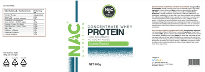 NAC Nutrition Concentrate Whey Protein 900 grammi