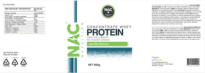 NAC Nutrition Concentrate Whey Protein 900 grammi