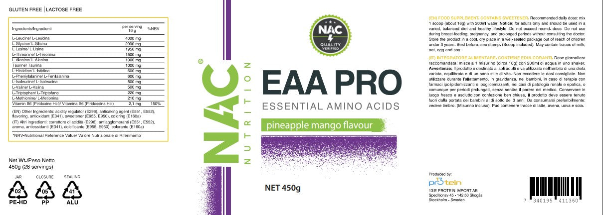 NAC Nutrition EAA Pro 450 grammi