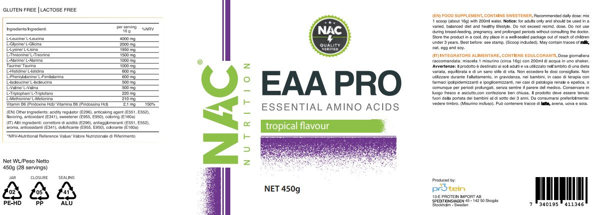 NAC Nutrition EAA Pro 450 grammi