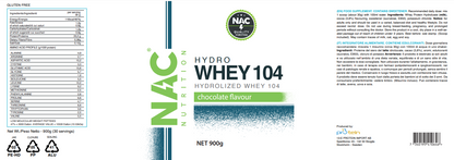 NAC Nutrition Hydro Whey 104 Protein 900 grammi + Shaker omaggio