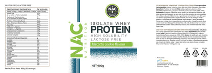 NAC Nutrition Isolate Whey Protein 900 grammi