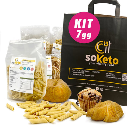 KIT 7 giorni Dieta Chetogenica Facile con Prodotti Keto e Low Carb SoKeto