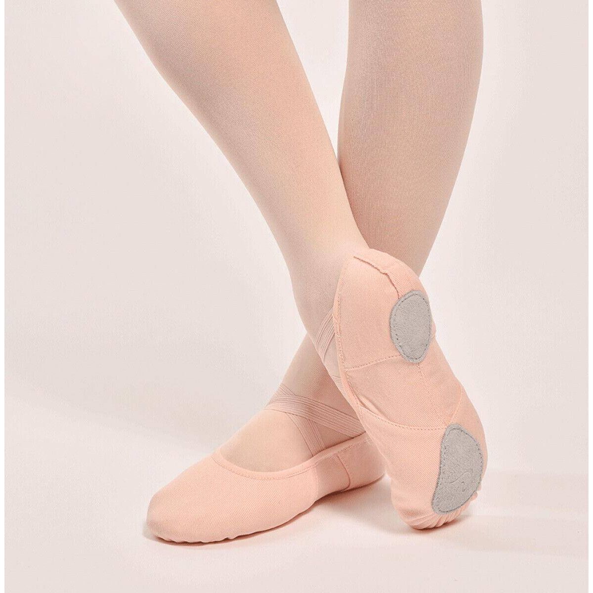 SCARPETTE TELA DANZA CLASSICA MEZZEPUNTE BALLERINA MEZZA PUNTA MEZZAPUNTA CANVAS