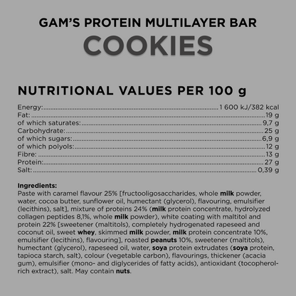 Gam's Barretta Proteica Multistrato Cookies 50 grammi