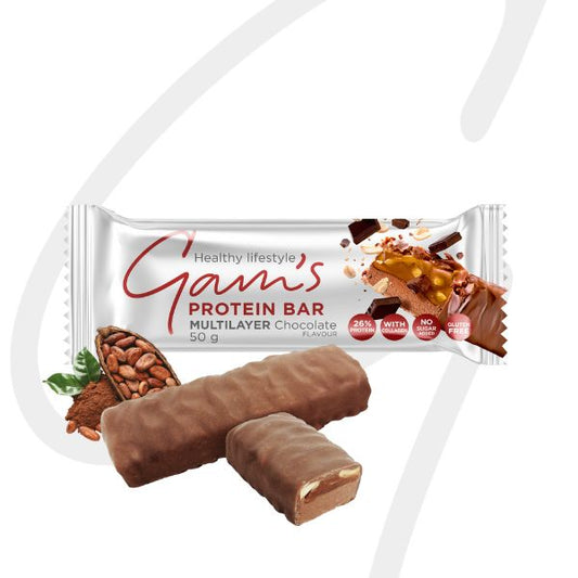 Gam's Barretta Proteica Multistrato Cioccolato 50 grammi