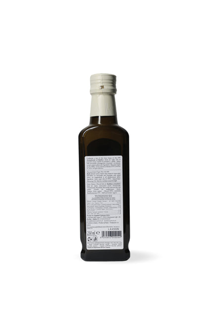 Condimento a base di olio extra vergine di oliva 98% aromatizzato al basilico