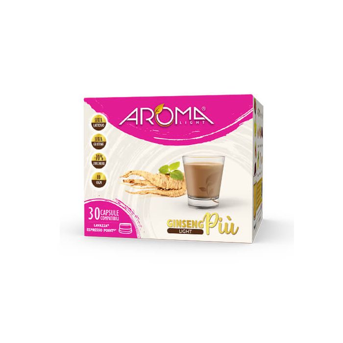 AROMA Caffè Ginseng Senza Lattosio 30 Capsule Compatibili Espresso Point*
