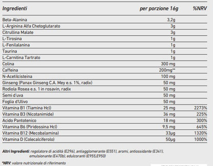 NAC NUTRITION - Pre Workout 240 grammi
