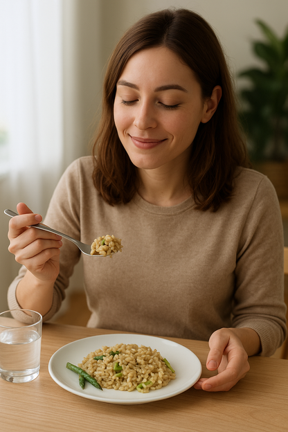 Riso Senza Glutine alla Crema di Asparagi con solo 1% di zucchero – Pronto in 1 Minuto!