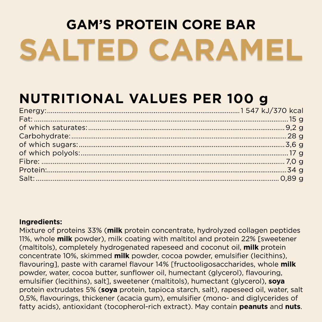 Gam's Barretta Proteica Caramello Salato 50 grammi