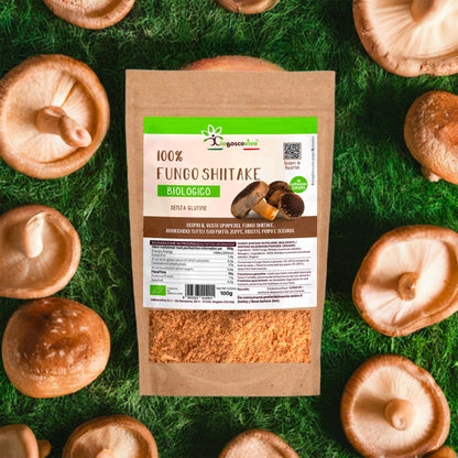 100% Fungo Shiitake in polvere BIO - 100g