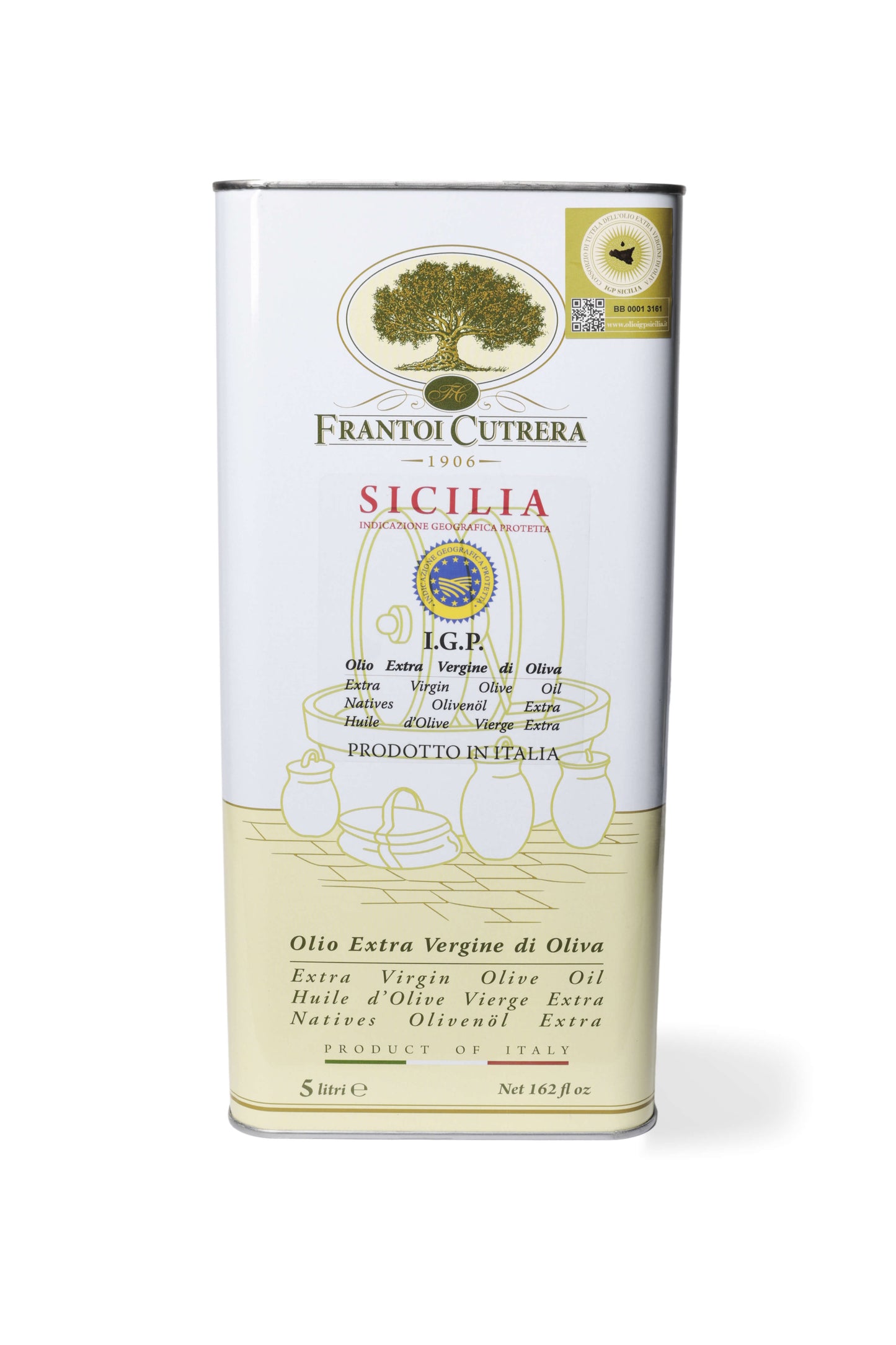 Cutrera IGP Sicilia - Olio Extravergine di Oliva Siciliano - Latta