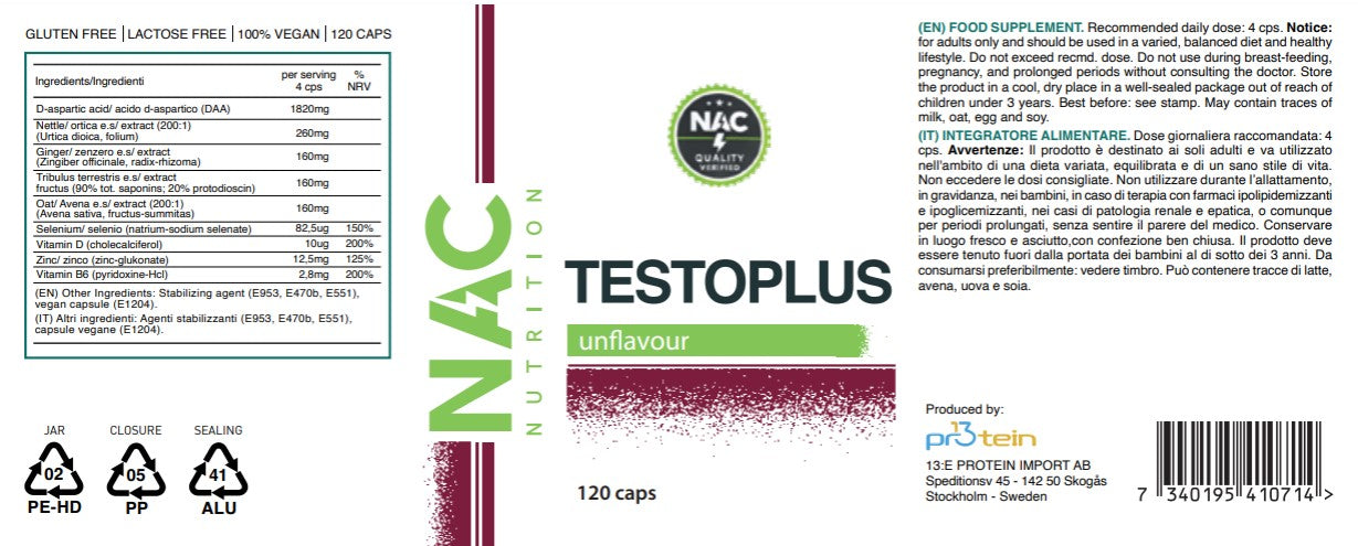 NAC Nutrition Testo plus 120 compresse