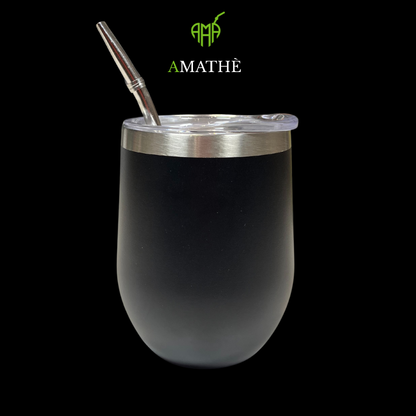 Tazza Nera con Bombilla