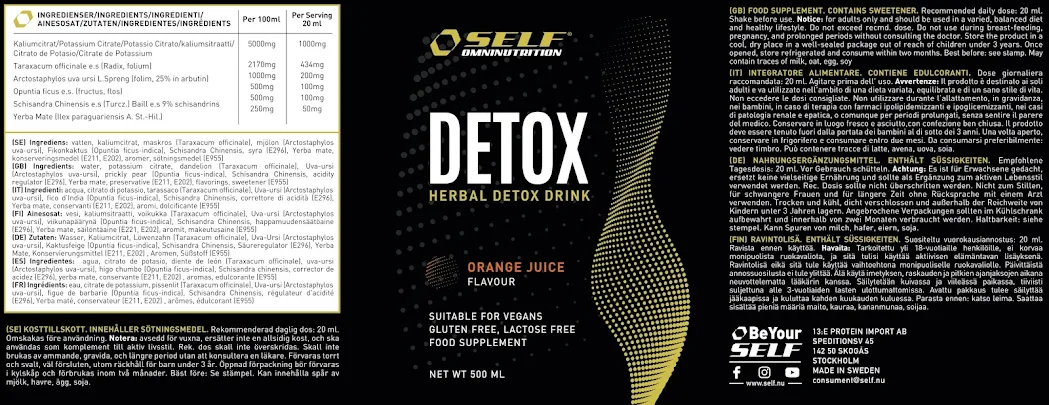Self Omninutrition - Detox Liquid - 500 Ml