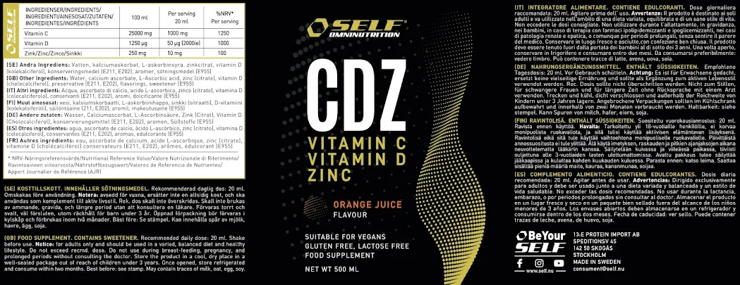 Self Omninutrition - CDZ Vitamin C, D e Zinco - 500 ml