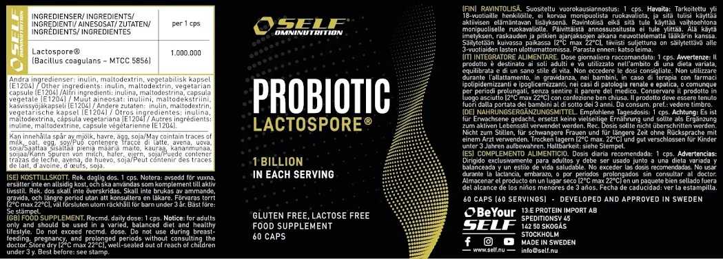 Self Omninutrition - Probiotic Lactospore® - 60 compresse