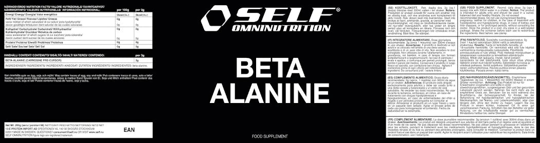 Self Omninutrition - Beta Alanina - 200 Gr