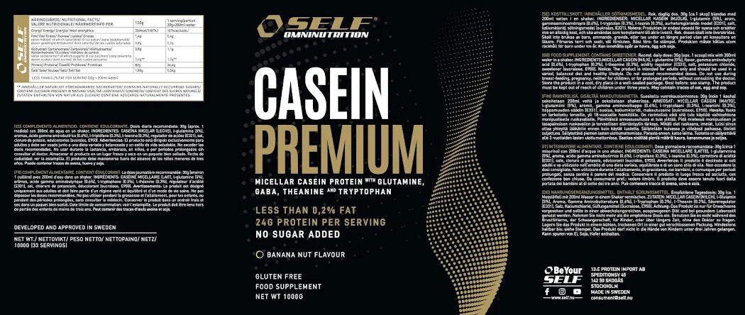 Self Omninutrition - Casein Premium - 1 Kg