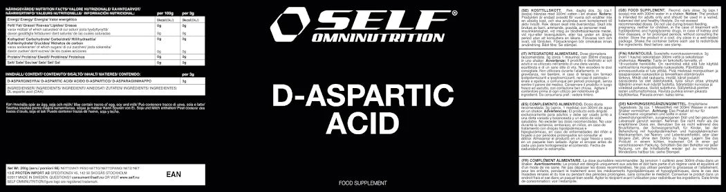 Self Omninutrition - D-Aspartic Acid - 200 Gr